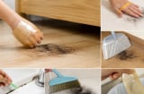 Mẹo gom tóc rụng nhanh, sạch gọn