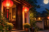 Vì sao Trung thu xưa, nhà nào cũng thích treo đèn lồng trước cửa?