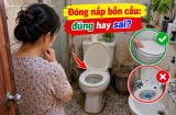 Đóng nắp bồn cầu ngay sau khi đi vệ sinh, đúng hay sai?
