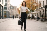 Áo thun dài tay mùa thu: 5 cách phối đồ đơn giản giúp chị em mặc đẹp, thanh lịch