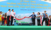 Lễ trao tặng Trường Tiểu học&THCS Đồng Sơn và Quỹ sữa Vươn cao Việt Vam trao tặng sữa cho trẻ em Tỉnh Quảng Ninh.