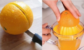 Vắt nước cam đừng vội cắt đôi rồi cả quả, làm theo cách này để không bị đắng lại nhiều chất bổ