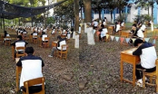 Học sinh Trung Quốc vào rừng làm... bài thi