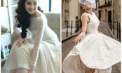 Cận cảnh chiếc váy cưới đính 10.000 viên pha lê lộng lẫy của MC Mai Ngọc