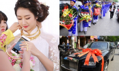 Choáng với loạt quà cưới khủng của Hoa hậu Thu Ngân trong ngày vu quy