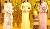 Mỹ nhân Việt xúng xính diện áo dài đậm không khí Tết đi sự kiện