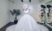 Cận cảnh chiếc váy cưới trắng muốt, sang chảnh của Lâm Khánh Chi