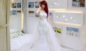Cận cảnh chiếc váy cưới đặc biệt đính 8000 viên pha lê của Khởi My