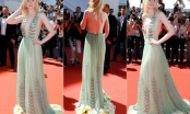 Mỹ nữ Elle Fanning hững hờ 'thả rông' vòng 1, khoe trọn lưng trần tại LHP Cannes