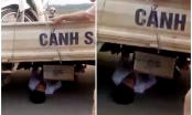 Vi phạm giao thông, nam thanh niên chui gầm xe CSGT “ăn vạ”
