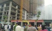 Hà Nội: Cháy lớn tại khu lán công nhân xây dựng ở Mỹ Đình