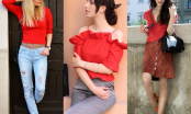 Học fashionista mix đồ sành điệu, hợp xu hướng với trang phục màu đỏ ấn tượng