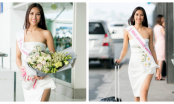 Mặc lùm xùm trong nước, Nguyễn Thị Loan mặc trễ nải gợi cảm lên đường chinh chiến Hoa hậu Hoàn vũ