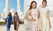 Thời trang lạ mắt của Minh Hằng, Phạm Hương khi đi dạo ở Dubai