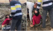 Clip bé trai bị đánh lên bờ xuống ruộng vì bẻ trộm ngô