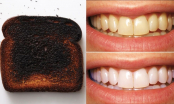 Nướng cháy bánh mì rồi chà lên răng 2 phút, răng trắng, cao răng bong ra từng mảng