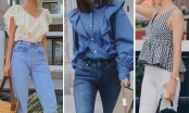 Áo điệu sơ vin quần jeans: Sự phối hợp cực chuẩn mà đẹp cho mọi đối tượng