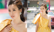 Đỗ Mỹ Linh xuất hiện lộng lẫy, kiêu sa với chiếc váy rồng vàng tại vòng sơ khảo Hoa hậu Việt Nam 2018