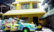 Fan cuồng Ấn Độ sơn nhà, sơn xe màu vàng mong Brazil vô địch World Cup