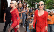 Biểu tượng thời trang Lady Gaga nổi bật trên đường phố New York với đầm ren xuyên thấu