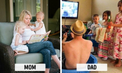 Sự khác nhau giữa bố và mẹ khi chăm con không thể chân thực hơn