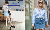 5 cách phối đồ tuyệt đẹp với chân váy jeans khiến các nàng diện hoài không chán