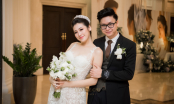 Á hậu Tú Anh nũng nịu ôm chặt ông xã trong tiệc cưới sang trọng ở Hà Nội