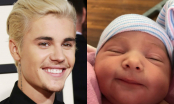Justin Bieber hào hứng khoe ảnh em bé gái mới sinh