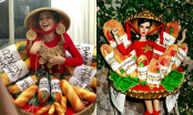 Hoa hậu H’Hen Niê gây sốt mạng xã hội khi diện bộ quốc phục đính đầy bánh mì