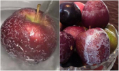 Dội nước nóng lên quả táo, hóa chất sẽ hiện RÕ MỒN MỘT, cách hay nhất để kiểm tra táo độc