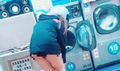 Vào cửa hàng tự giặt đồ, cô gái thản nhiên làm một hành động khiến nam thanh niên đỏ mặt