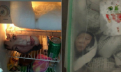 Mở tủ lạnh tìm đồ ăn, người chồng hoảng hồn thấy khuôn mặt cô gái mỉm cười bên trong