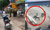 Gã đàn ông vác kiếm chém liên tiếp vào một bảo vệ Điện máy xanh khiến nạn nhân gục ngay trước cửa hàng