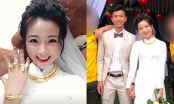 Vợ sắp cưới của Phan Văn Đức khoe nhẫn vàng đầy tay sau lễ ăn hỏi