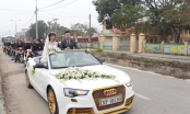 Đám cưới Phú Thọ gây sốt với xe hoa Audi mạ vàng và dàn SH theo sau siêu khủng