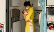 Xúc động trước hình ảnh nữ tiếp viên hàng không tận tình ẵm bé 2 tháng tuổi xa mẹ về Việt Nam tránh dịch