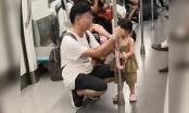 Bố còng tay mình và tay con gái trên tàu điện ngầm: Nguyên nhân xúc động đằng sau