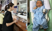 Hoa hậu Đỗ Mỹ Linh đến thăm và hỗ trợ tiền viện phí cho bé bị bỏ rơi ở hố gas