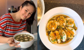 Mẹ đảm Lê Phương khoe mâm cơm nấu cho gia đình không khác gì nhà hàng