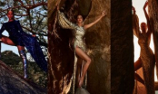 Hoa hậu H'Hen Niê gây “thót tim” vì mạo hiểm tạo dáng cheo leo trên vách đá ở Vịnh Vĩnh Hy