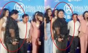 MXH xôn xao khoảnh khắc Đỗ Mỹ Linh bị chèn ép chỗ đứng trên thảm đỏ Miss World Việt Nam