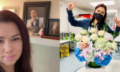 Bức ảnh ca sĩ Phương Loan nhận được hoa trong dịp sinh nhật lần cuối từ Chí Tài gây xúc động