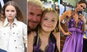 Con gái Beckham mới 10 tuổi đã diện váy gợi cảm già dặn, trang điểm đậm