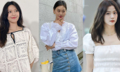 Loạt cách diện áo blouse trắng của gái Hàn, cứ học theo sẽ giúp phong cách lên hương