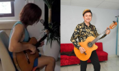 Việt Hương khoe ông xã 'trổ tài' hát tại nhà với cây đàn guitar của cố nghệ sĩ Chí Tài