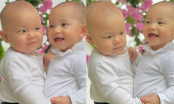 Cặp song sinh Lisa và Leon nhà Hà Hồ lên đồ đôi tạo dáng đáng yêu mừng tròn 10 tháng tuổi