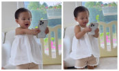 Lisa nhà Hà Hồ lấy điện thoại tự chụp ảnh, thần thái ngày càng xứng danh phiên bản nhí của mẹ
