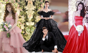 Sao Việt chơi lớn chọn mẫu váy cưới màu nổi cho ngày trọng đại: Lâm Khánh Chi đủ màu sắc