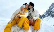 Ngô Thanh Vân hạnh phúc khi được Huy Trần hôn má cực tình giữa khung cảnh tuyết ở Thụy Sĩ