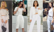 Học lỏm 10 set đồ màu trắng đơn giản tuyệt xinh, hack dáng tuyệt đối từ các quý cô